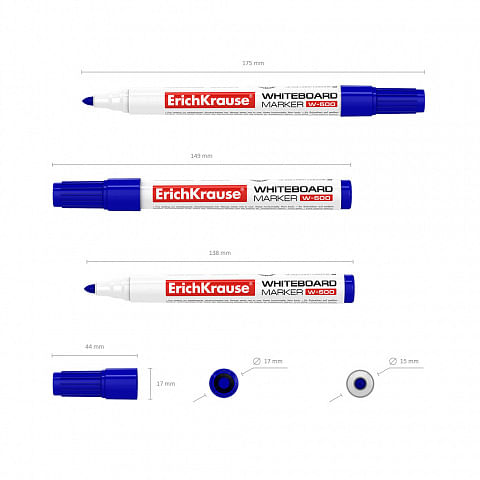 Erichkrause-Confezione-da-4-Pennarelli-per-Lavagna-W-500---Punta-sagomata-resistente-ai-danni---Lunghezza-scrittura-da-0