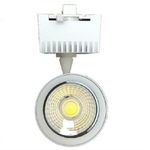 Faretto led bianco a binario 30w monofase faro super compatto cob 3000k