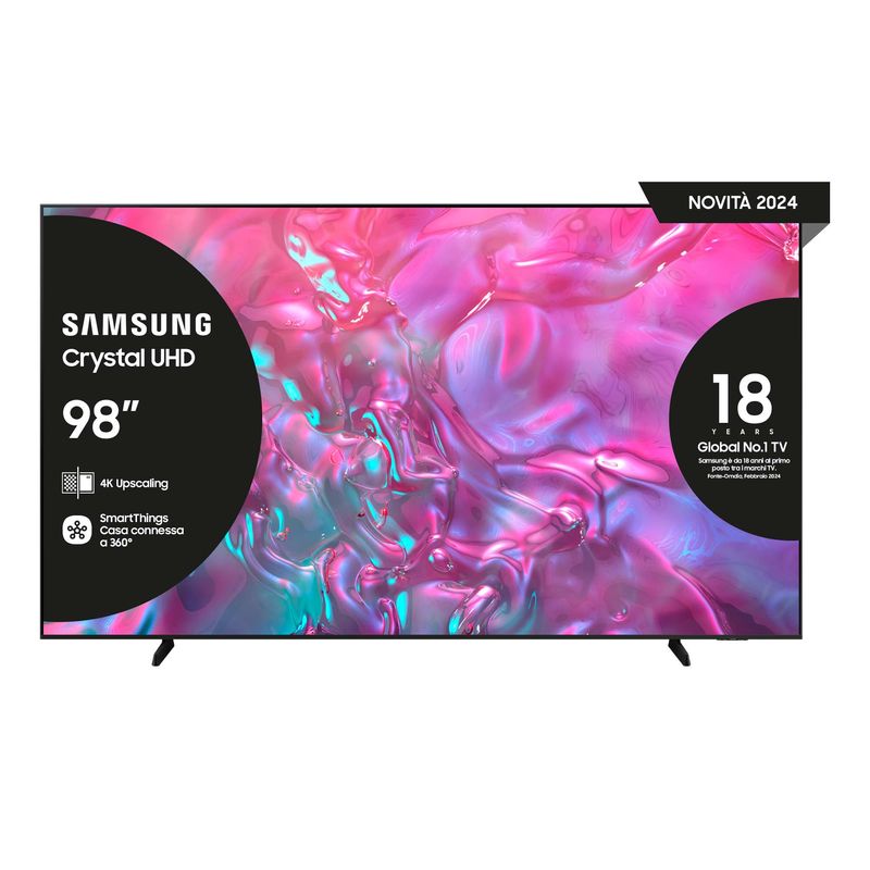 Samsung-Tv-Led-98-pollici-4k-UE98DU9070UXZT-Smart-TV-Cristal-Processor-4K-AI--Motion-Xcelerator-120Hz-OTS-Lite-