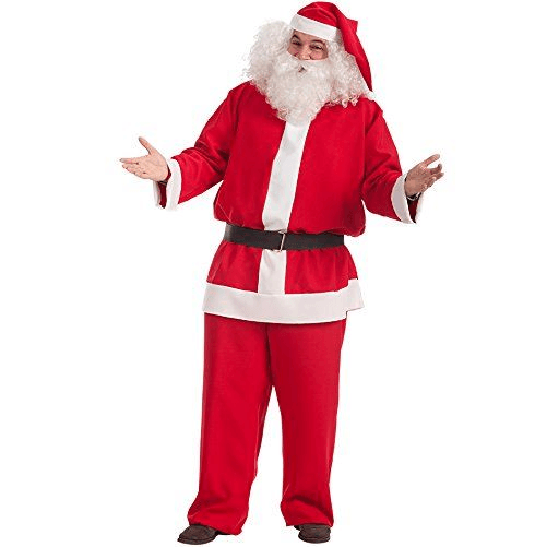 CARNIVAL TOYS 27009 costume babbo natale xxl in tela 110cm vita