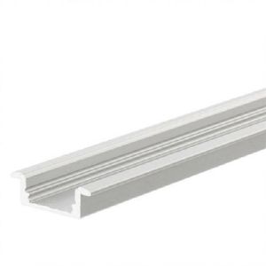 Profilo per striscia led 2mt barra da incasso alluminio copertura opaca kit 2 pezzi