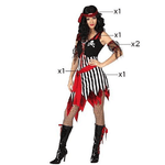 ATOSA 26590 costume piratessa vestito bianconero xs-s