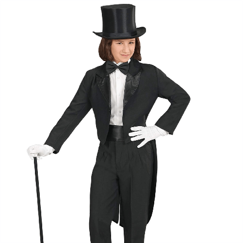 WIDMANN 96855 costume frac bambino nero con colletto in raso (11