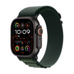 Apple Watch Ultra 2 GPS + Cellular 49mm Cassa Titanio Nero con Dark Green Alpine Loop - Medium