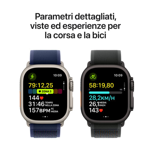 Apple-Watch-Ultra-2-GPS---Cellular-49mm-Cassa-Titanio-Nero-con-Dark-Green-Alpine-Loop---Medium