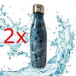 Borraccia termica 500ml acciaio inox kit 2 pezzi