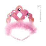 widmann 8666t tiara in paillettes rosa con marabou e 3