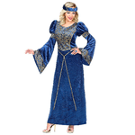 WIDMANN 07320 COSTUME DAMA RINASCIMENTO VELLUTO BLU XXL #073G