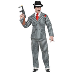 WIDMANN 65791 costume gangster grigio righe larghe s #6579