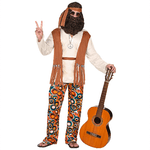 WIDMANN 02594 COSTUME HIPPIE UOMO XL MARRONE #025E