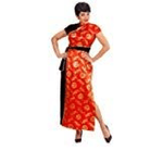 WIDMANN 03682 COSTUME CINESE M LUNGO ROSSO DONNA #0368