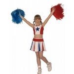 WIDMANN 38147 COSTUME CHEERLEADER 8/10 140 CM TOP. GONNA #3814