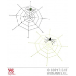 widmann 9840r ragnatela gigante in ciniglia con ragno luminoso c