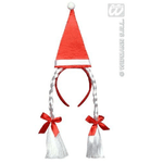 WIDMANN 8558S cerchietti con cappello babbo natale e trecce