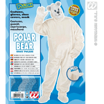 WIDMANN 4479W costume orso polare in peluche con guanti, coprisc