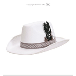 widmann 2535f cappelli cowboy adulto c/piuma bianchi feltro