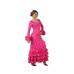 Costume Da Sivigliana Rosa A Pois Rosa Adulto M-L