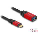 Delock Adattatore USB 10 Gbps Spina USB Type-C da 15 cm rosso in metallo