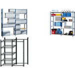 Modulo base scaffalatura Paperflow ad incastro RANG'ECO regolabile - 5 ripiani blu - K605130