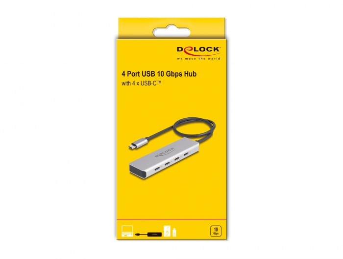 Delock-Hub-USB-USB-Type-C-da-10-Gbps-con-4-prese-USB-Type-C