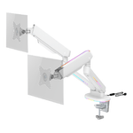 Deltaco Monitorhalt. m. Federung f. 2 Mon. RGB weiß (GAM-135-W)