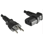 Microconnect PE160418A cavo di alimentazione Nero 18 m Accoppiatore C13 (Power Cord Swiss - C13 901.8m