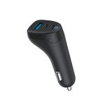 ESTUFF ES631035 Caricabatterie per dispositivi mobili (INFINITE Tripple Car Charger - 100 W. 2 x USB-C  1 x USB-A - Warr