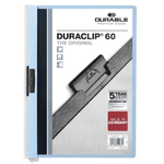 Durable  Tessera plastica Duraclip 60 rigida con clip grigia - formato A4 - Capacit  fino a 60 nebbie