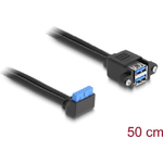 Delock  Cavo Delock Presa su palo USB 5 Gbps angolata a 90 su 2 x prese USB 5 Gbps Tipo A per