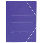 Mariola Cartella Semplice in Cartoncino Folio 500gr/m2 - Misure 34x25x1cm - Chiusura con Gomma Elastica - Colore Blu Opa