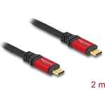 Delock Cavo USB 2.0 Spina USB Type-C da 2 m rosso in metallo