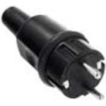 Vollgummi-Stecker schwarz mit Knickschutz montierbar SpritzwasserschutzHammer-Zeichen fr Leitungen bis H07RN-F 3G25mm