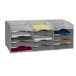 Stazione di smistamento PAPERFLOW multisorter A4 grigio 15 pieghe DIN A4 15 pieghe grigio