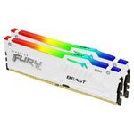 Kingston Technology FURY Beast 64GB 6000MT/s DDR5 CL30 DIMM (Kit da 2 moduli) White RGB XMP