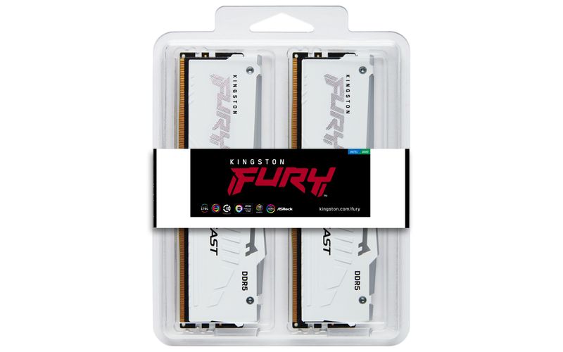 Kingston-Technology-FURY-Beast-64GB-6000MT-s-DDR5-CL30-DIMM--Kit-da-2-moduli--White-RGB-XMP