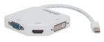 Manhattan-207362-cavo-e-adattatore-video-025-m-Mini-DisplayPort-DVI-I--VGA-D-Sub--HDMI-Bianco--MINI-DISPLAYPORT-2-DVI-HD