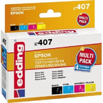 cartucce per stampante edding EDD-407 nero ciano magenta giallo compatibili con EPSON T0715 set da 4