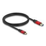 DeLOCK Cavo USB 10 Gbps USB Tipo-A maschio per USB Type-C maschio 1 m metallo rosso