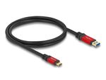 Delock-Cavo-USB-10-Gbps-USB-Tipo-A-maschio-1-m-rosso-in-metallo