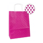 Borsa Kraft color fucsia 25x11x31 cm resistenti e attraenti per il tuo negozio