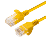 Microconnect W125628023 cavo di rete Giallo 1 m Cat6a U/UTP UTP (U/UTP CAT6A Slim 1M Yellow - Unshielded Network Cable -