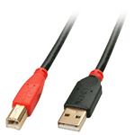 Lindy 42762 cavo USB 15 m USB 2.0 USB A USB B Nero Rosso