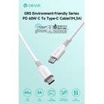 Cavo Certificato GRS da Tipo C a C 60W 3A 1 Metro PD