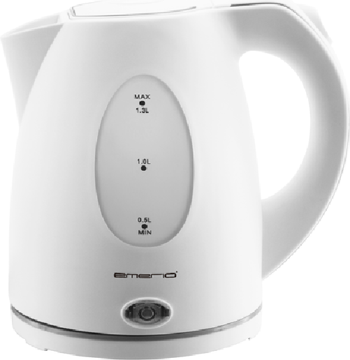 Bollitore, 1,3 L, indicatore del livello dell'acqua, bianco