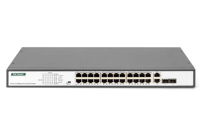 SWITCH-RETE-24-PORTE-POE-FAST-ETHERNET-390-WATT-DIGITUS