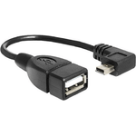 Delock  Anschlsse Mini USB Typ B Stecker gewinkelt 90  USB 2.0 Typ A Buchse  OTG Funktion (On-The-Go