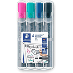 STAEDTLELER LUMOCOLOR FLIPCHART 356 confezione da 4 pennarelli indelebili - inkjet a base acqua - colore normale