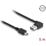 Delock Cavo EASY-USB 2.0 tipo A maschio angolato sinistra/destra  USB 2.0 tipo Mini-B maschio 5 m