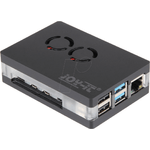 Joy-iT RB-CASEP403B accessorio per scheda di sviluppo Custodia Nero Trasparente (RASPBERRY PI 4B BODY BLACK - MAGNETIC B