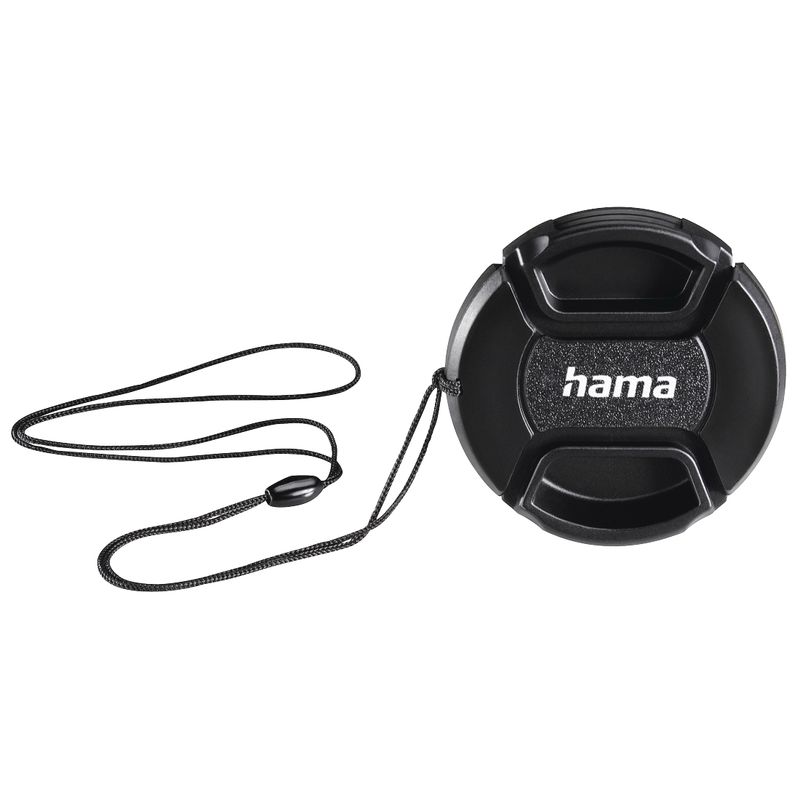 Hama-Smart-Snap-tappo-per-obiettivo-Fotocamera-55-cm-Nero--Hama-Smart-Snap-Lens-Cap-with-Cord-For-Lenses-w--55mm-Filter-